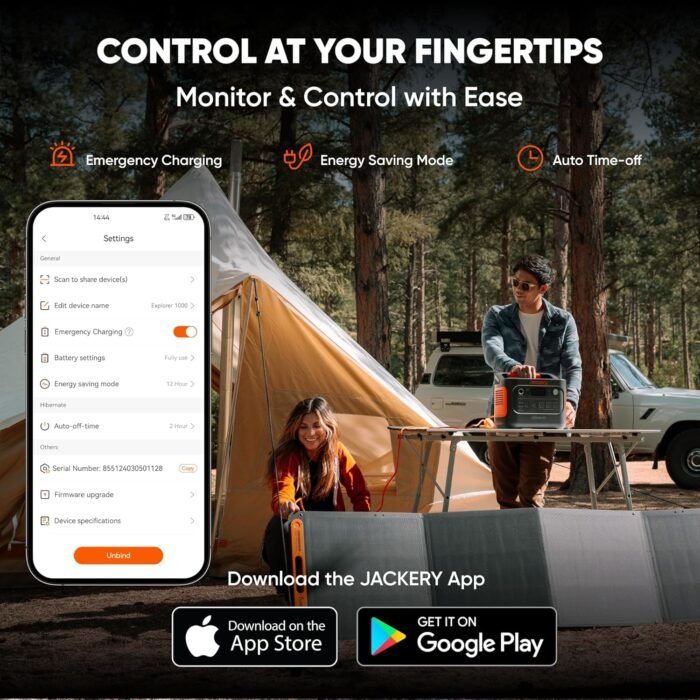 Jackery Explorer 1000 v2 Portable Power Station(2024 New),1070Wh LiFePO4 Battery,1500W AC/100W USB-C Output, 1 Hr Fast Charge, Solar Generator for Outdoor Camping,Emergency, RV, Off-grid Living - Image 6