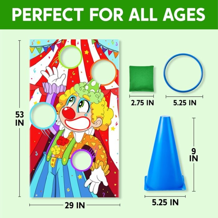 JOYIN 31PCS 3 in 1 Carnival Games, Easter Ring Toss Yard Game Set, Bean Bags, Cones - Outdoor Toys for Toddlers & Kids, Children's Indoor Play, Family Fun Games, Kids Party Cornhole Set, Lawn Games - Image 5
