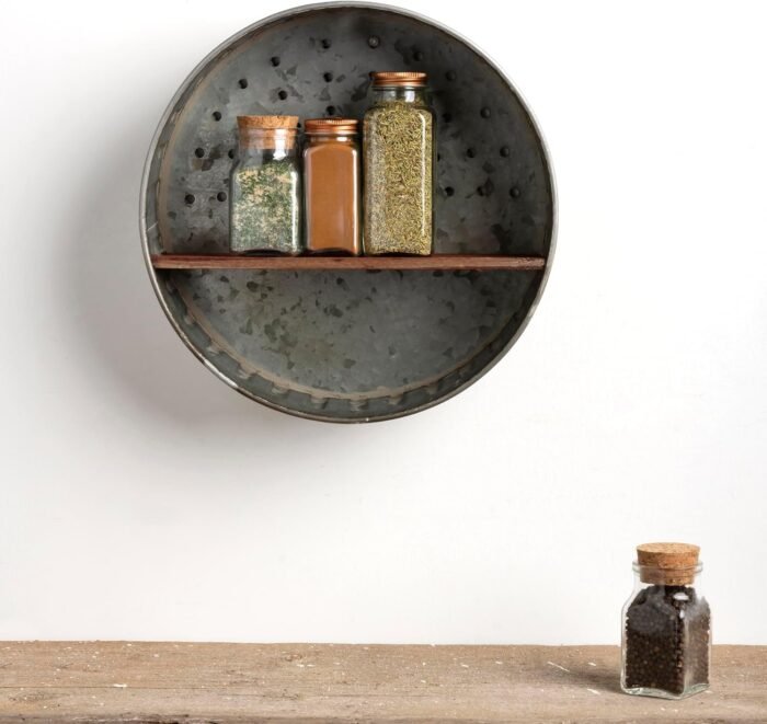 Primitives by Kathy 38024 Distressed Wall Shelf, Metal and Wood - Image 2