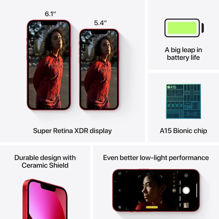Apple iPhone 13, 256GB, (PRODUCT)RED - T-Mobile (Renewed Premium) - Image 5