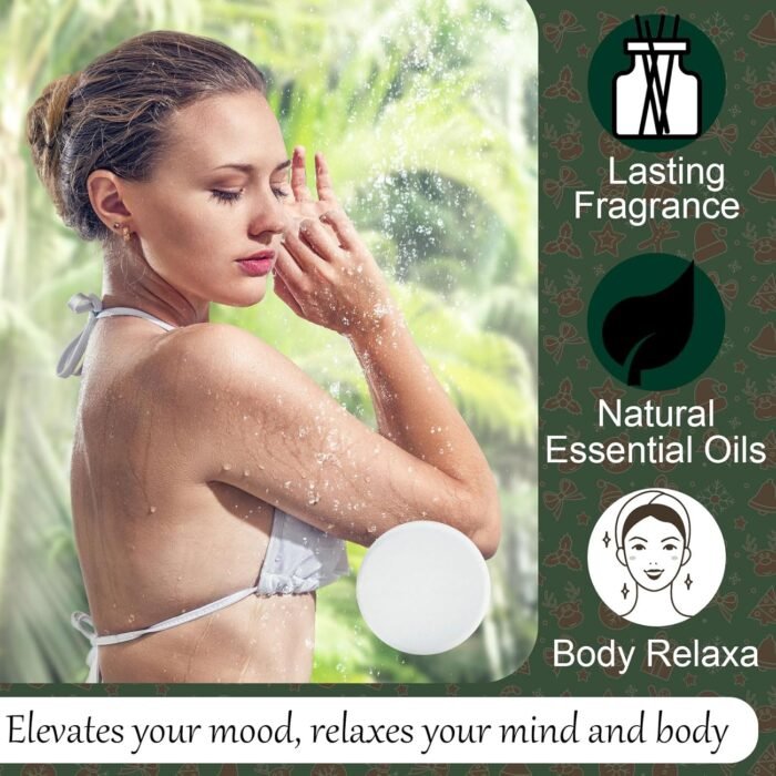 Shower Steamers Aromatherapy-Christmas Gift Stocking Stuffer for Women Men, 8 Pack Gifts for Women, Shower Bombs with Natural Essential Oil Christmas Stocking Stuffer - Image 4