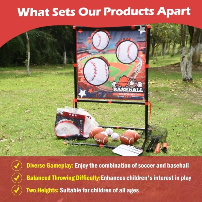 Football Games Kids Toys Outdoor Sports Toddler Toys, Gifts for Ages 5-13 Years Old, Backyard, Lawn, Beach, Camping, Family Party Fun Activities - Image 3