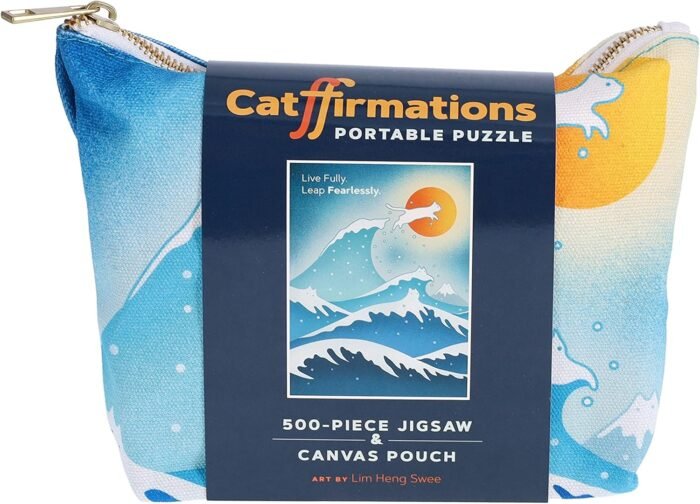 Chronicle Books Catffirmations Portable Puzzle: 500-Piece Jigsaw & Canvas Pouch - Image 5