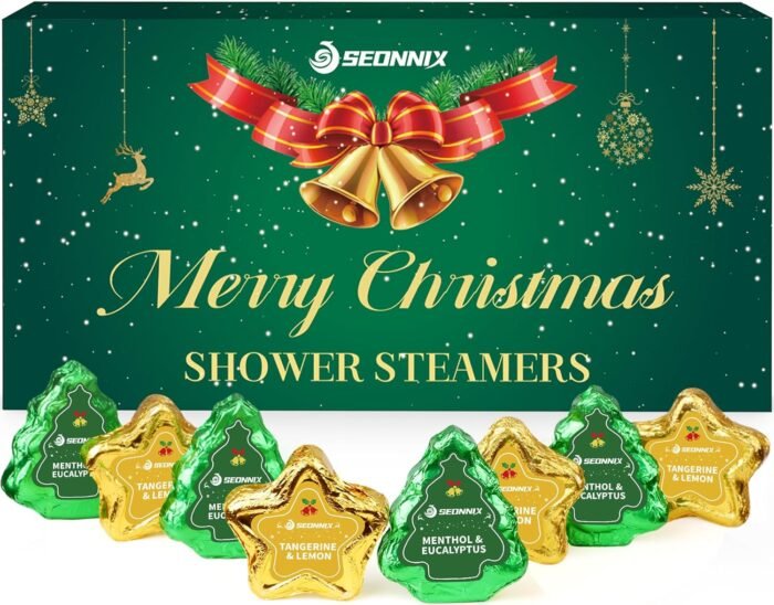 Shower Steamers Aromatherapy - 8 Pack Shower Bombs Christmas Gifts Stocking Stuffers for Women and Men, Stress Relief & Luxury Self Care, Gifts for Women Who Has Everything