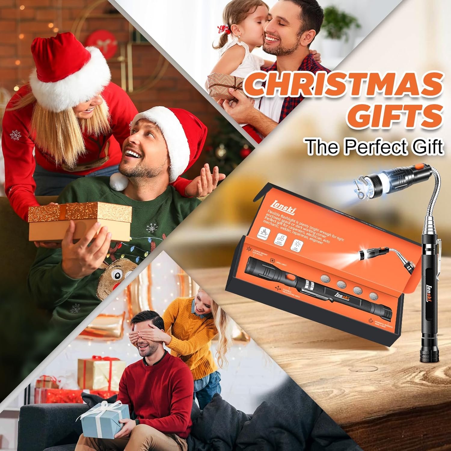Lenski Stocking Stuffers for Adults Men, Christmas Gifts for Men Magnetic Pick up Tool, Mens Gifts for Dad, Dad Gifts for Men Who Have Everything, Grandpa Husband Gifts, Cool Stuff Gadgets for Men - Image 9