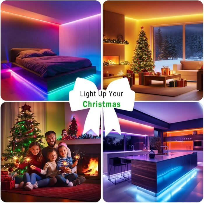 DAYBETTER LED Lights for Bedroom 132ft (2 Rolls of 65.6ft), Music Sync Color Changing Strip Lights with Remote, 24V Power Supply, Classroom Lighting, Room Decor for Teen Girls Boys Birthday Gifts - Image 5