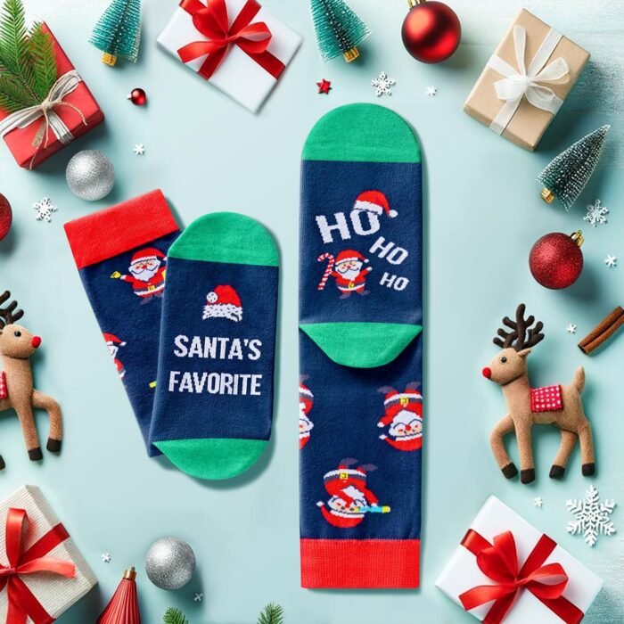 HAPPYPOP Christmas Gifts Stocking Socks For Women Men - Secret Santa Socks Xmas Stocking Stuffers For Mom Dad, Santa Socks For Christmas - Image 5