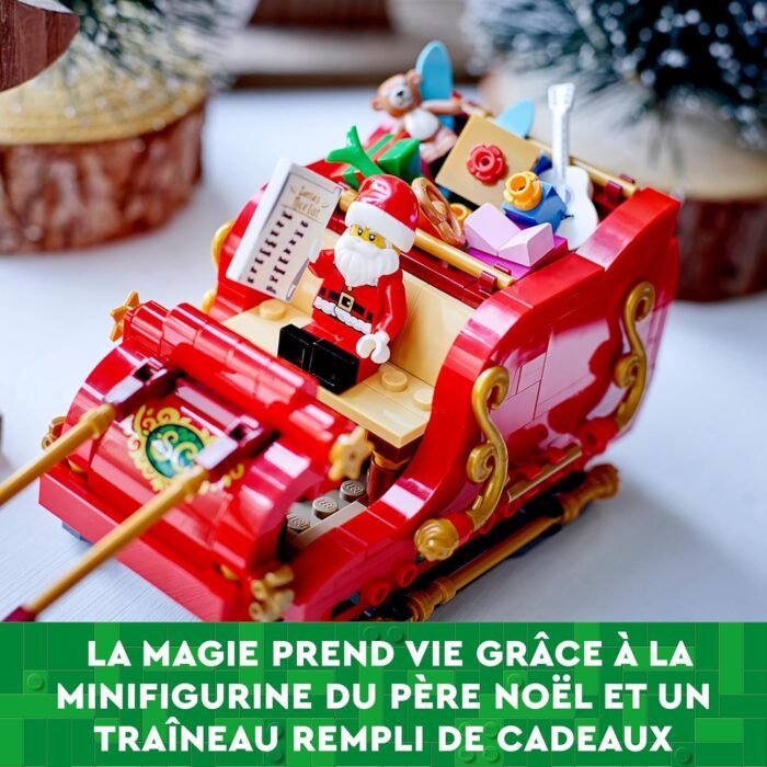 LEGO Santa's Sleigh - Building Toys for Kids, Boys & Girls, Ages 9+ - Indoor Christmas Decorations for Home W/Santa Claus Figurine & Reindeer - Gifts for Boys & Girls - 40499 - Image 3