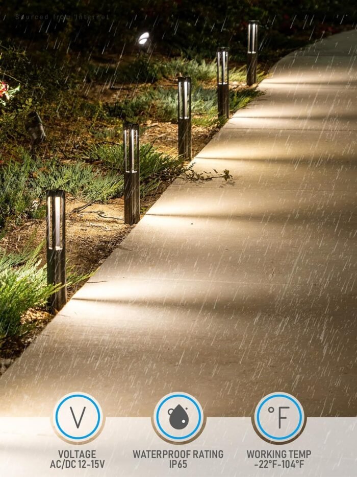 LEONLITE 12-Pack Low Voltage Landscape Lights, Unique Lighting Effects LED 172LM 3W 12-15V AC/DC, IP65, Aluminum Outdoor Driveway/Pathway Light, 3000K Warm White, Black Finish - Image 5