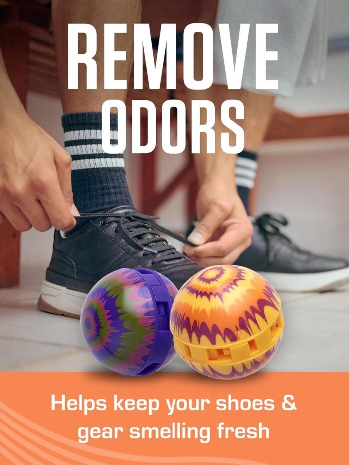 Sneaker Balls Matrix Sof Sole Shoe Eliminator & Remover, 3PK-Fresh, Clean Scent Blocks Odors-Twist-to-Activate, Colorful Designs, 6 Pack - Image 4