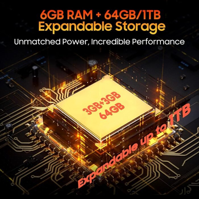 Blackview Rugged Phones Unlocked, 2024 BV4800 Rugged Smartphone, 6GB+64GB/SD 2TB, Android 13, 5180mAh, 6.56''HD+, IP69K Waterproof Smart Phone, Fingerprint Unlock, 4G, NFC, 3 Card Slots, Glove Mode - Image 2