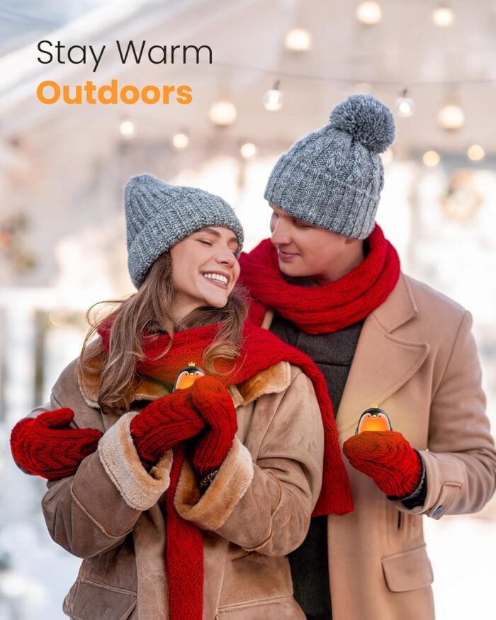 Gaiatop Hand Warmers Rechargeable, 2 Pack 3 Settings Portable Electric Hand Warmer Reusable Pocket Hot Hands Heater, Cute Penguin Shape Gifts for Women Men Camping Hunting Golf - Image 7