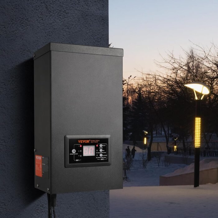 VEVOR 600W Landscape Transformer, Timer & Photocell Sensor Equipped, Weatherproof Outdoor Lighting Converter, 120V AC to 12V/14V AC, Ideal for Exterior, Spotlight, Pathway,ETL Certi - Image 8