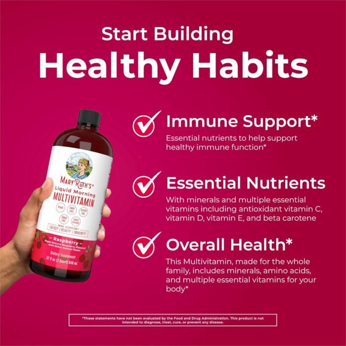 Multivitamin for Women Men & Kids | Vegan, Sugar Free | Womens Multivitamin & Multimineral | Vitamins for Women | Beauty & Energy Women's Multivitamin | Daily Multivitamins | Non-GMO | 32 Fl Oz - Image 2