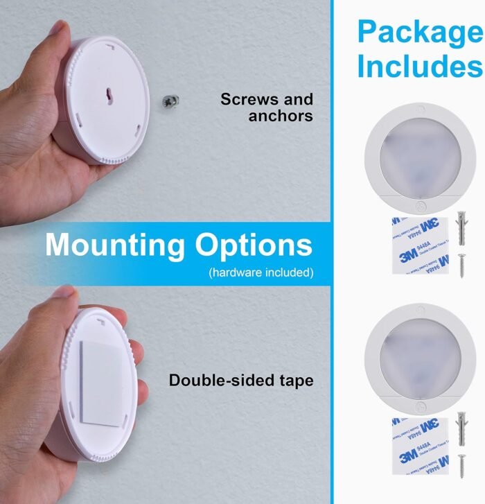 GE Wireless LED Puck Lights, Battery Operated, 20 Lumens, Touch Light, Tap Light, Stick On Lights, Under Cabinet Lighting, Ideal for Kitchen Cabinets, Closets, Garage, 6 Pack, 45994 - Image 4
