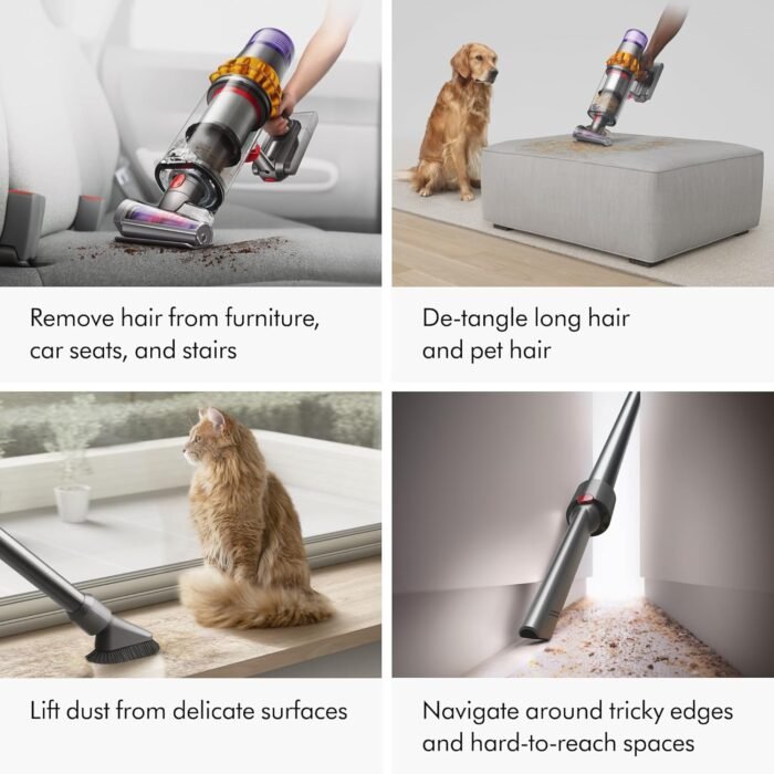 Dyson V15 Detect Plus Cordless Vacuum, Yellow/Nickel - Image 8