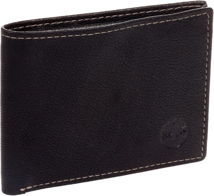 Timberland Men's Blix Slimfold Leather Wallet, Black, One Size
