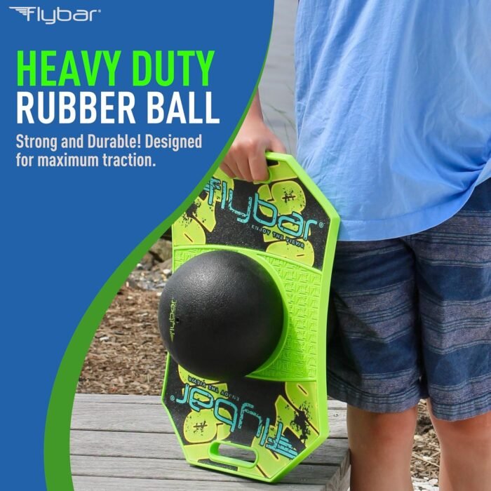 Flybar Pogo Trick Ball for Kids, Trick Bounce Board for Boys and Girls Ages 6+, Up to 160 lbs, Includes Pump, Easy to Carry Handle, Durable Plastic Deck Indoor, Outdoor Toy Pogo Jumper (Green Mean) - Image 3