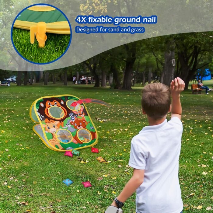 Animal Bean Bag Toss Game Toy Outdoor Toss Game, Family Party Party Supplies for Kids, Gift for Boys Birthday or Christmas for Toddlers Ages 3 4 5 6 Year Old - Image 7