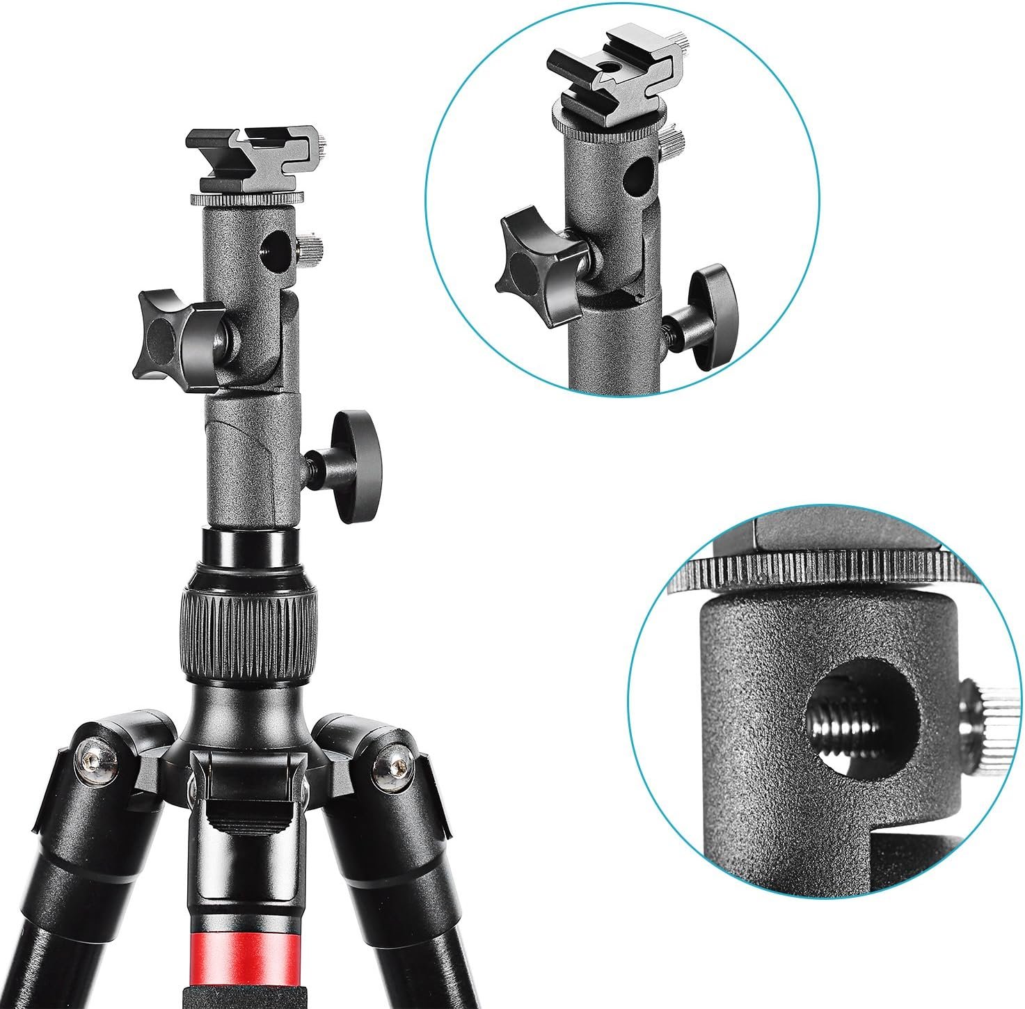 Neewer Universal E-Type Camera Flash Speedlite Mount Light Stand Bracket Umbrella Shoe Holder Compatible with Nikon Pentax Olympus and other Flashes with Standard Shoe Mount - Image 5
