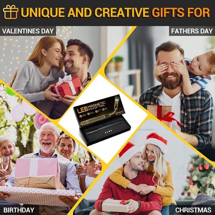 CRANACH Christmas Stocking Stuffer LED Telescoping Magnet Flashlight - Unique Gift for Men, Dad, Husband, Boyfriend, and Adults. Ideal Tool for Hard-to-Reach Places - Image 3