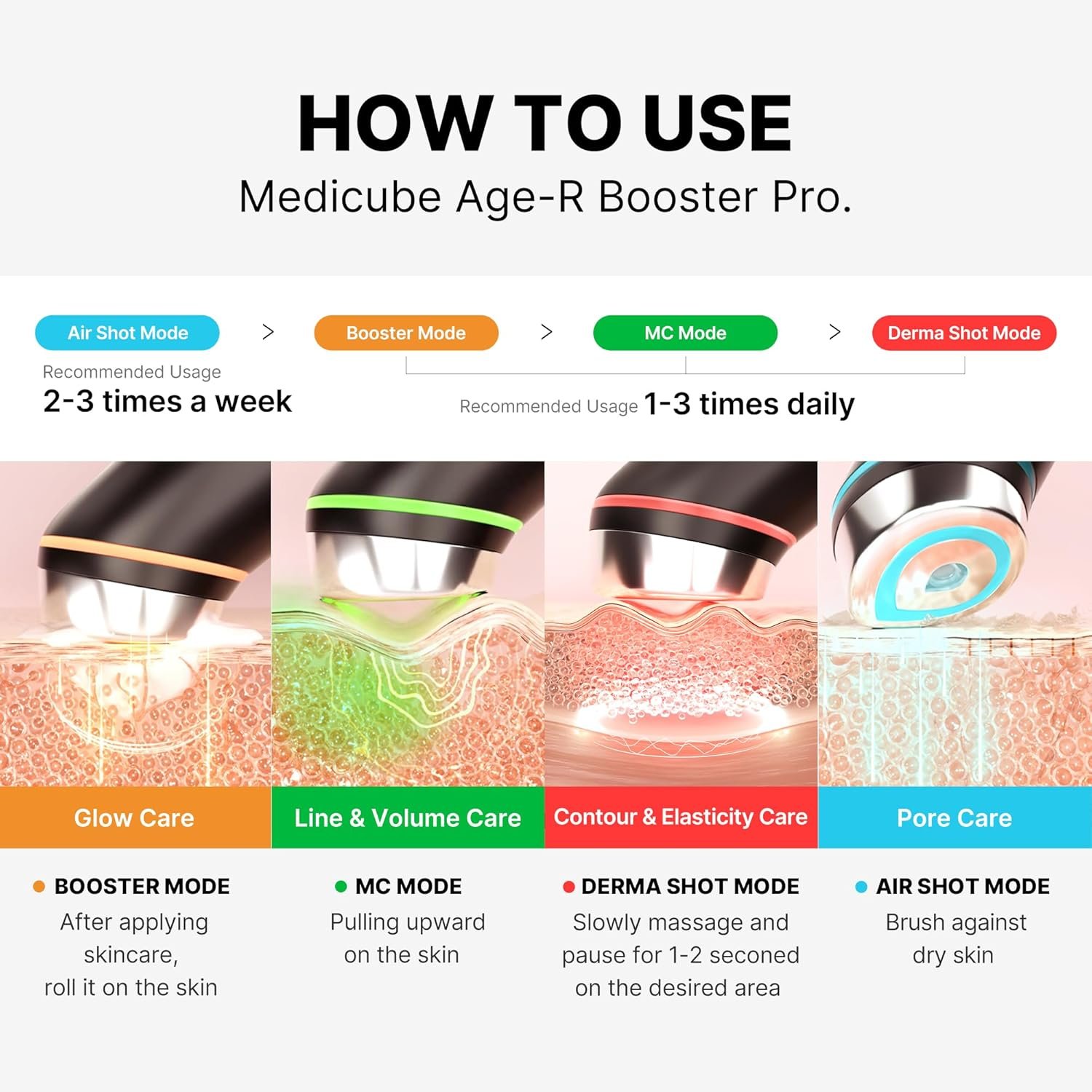 Medicube Age-R Booster Pro | 6-in-1 Real Glass Glow Device | Looking Glass Skin with Enhanced Absorption, Radiance, Elasticity,Pore Care | LED Anti-Wrinkle Device | Korean Skin Care - Image 6