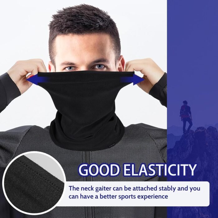 Winter Neck Warmer Fleece Neck Gaiter for Skiing Motorcycle Bike Jogging Running Outdoor Sports for Men & Women - Image 4
