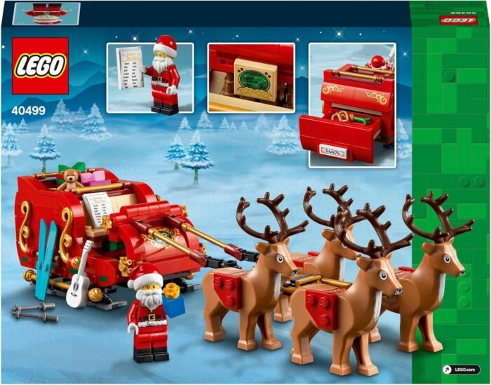 LEGO Santa's Sleigh - Building Toys for Kids, Boys & Girls, Ages 9+ - Indoor Christmas Decorations for Home W/Santa Claus Figurine & Reindeer - Gifts for Boys & Girls - 40499 - Image 9