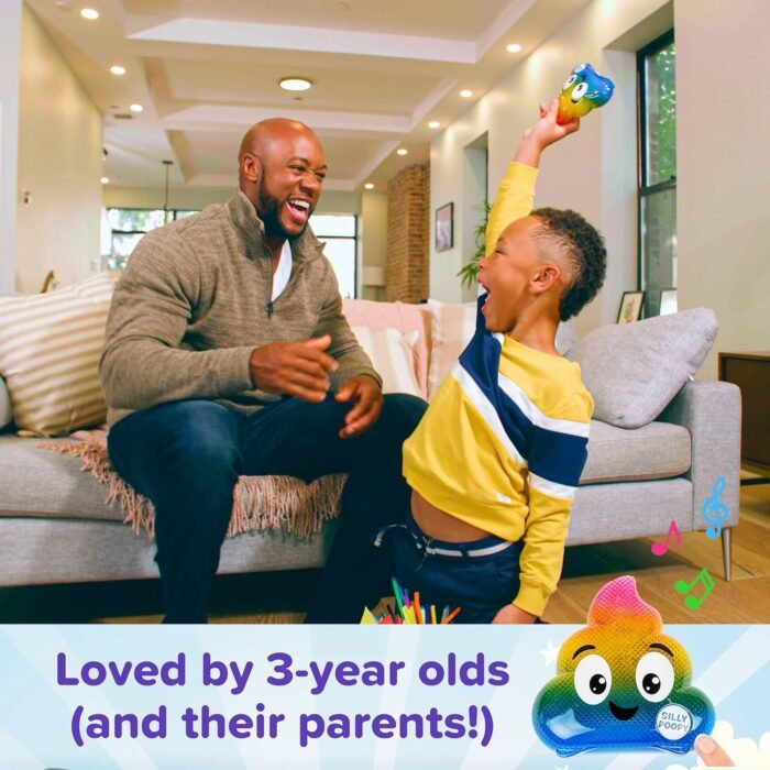 Silly Poopy's Hide & Seek by Relatable, The Talking, Singing, Rainbow Hide & Seek Toy, Fun Learning Toys for Toddlers, Interactive Toddler Toys, Hide and Seek Games, Includes Toy and 2 AA Batteries - Image 2