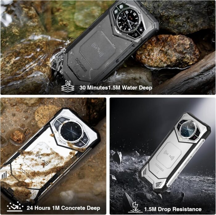 DOOGEE S200 Rugged Smartphone 5G, 10100mAh 33W, 32GB+256GB Android 14 Rugged Unlocked Cell Phone with 1.32" Rear Screen, 100MP+20MP Night Vision, 6.72" FHD+ 120Hz, 4K, NFC, 5G Dual SIM, ATT, Verizon - Image 7