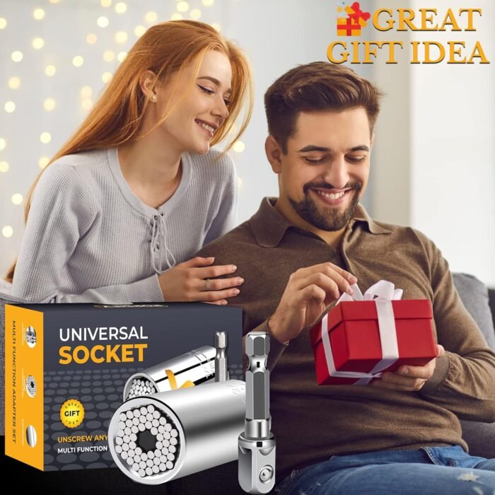 Stocking Stuffers for Adults Men, Gifts for Men Universal Socket Tools White Elephant Gifts Dad Gifts, Christmas Gifts for Men Who Have Everything Dad Boyfriend Husband Tools for Men Cool Gadgets - Image 2