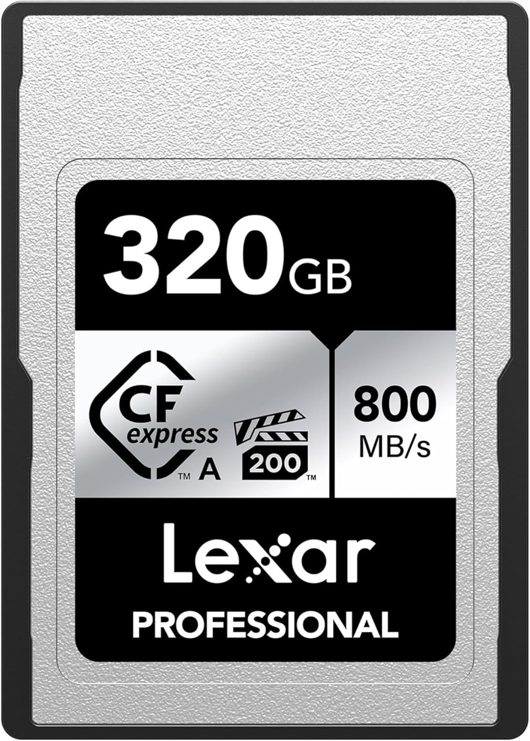 Lexar 320GB Professional CFexpress Type A SILVER Series Memory Card, Compatible with Sony Cameras w/ Type A Card Slot, Up to 800/700 MB/s Read/Write, 8K Video, VPG 200 (LCAEXSL320G-RNENG)