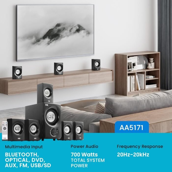 Acoustic Audio AA5171 5.1 Surround Sound Bluetooth Home Entertainment System - Image 2