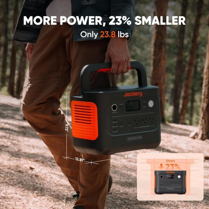 Jackery Explorer 1000 v2 Portable Power Station(2024 New),1070Wh LiFePO4 Battery,1500W AC/100W USB-C Output, 1 Hr Fast Charge, Solar Generator for Outdoor Camping,Emergency, RV, Off-grid Living - Image 2