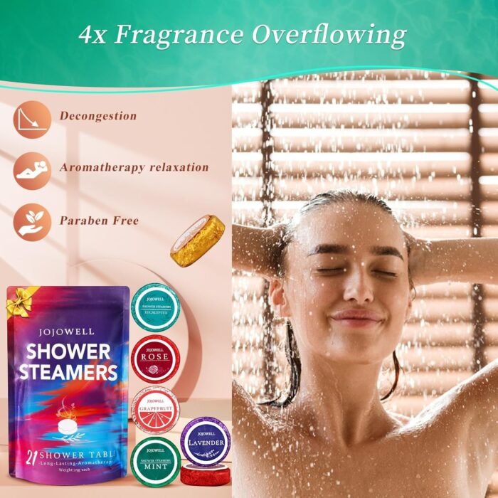 Shower Steamers Aromatherapy - 21Pcs Shower Bombs Birthday Gifts for Women Essential Oil, Nasal Relief, Self Care Spa Gifts for Women, Christmas Gifts for Mom, Stocking Stuffers for Women - Image 4