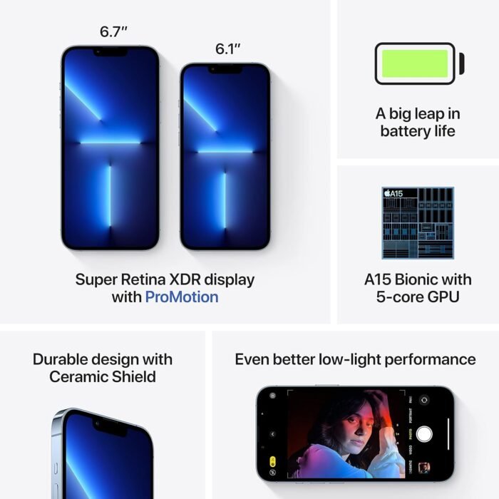 Apple iPhone 13 Pro Max, 256GB, Sierra Blue for TracFone (Renewed) - Image 4