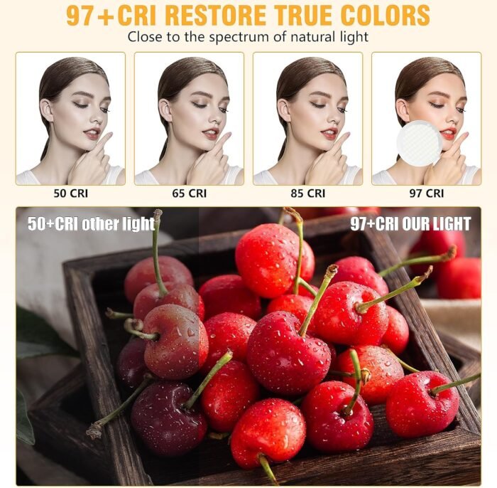 154 LED Phone Light, 5000Mah Rechargeable Selfie Light Clip Video Light, Adjusted 3 Light Modes, 10 Brightness Levels for Phone, Camera, Laptop, iPad, Light for Makeup, Video Conference, TikTok, Vlog - Image 3