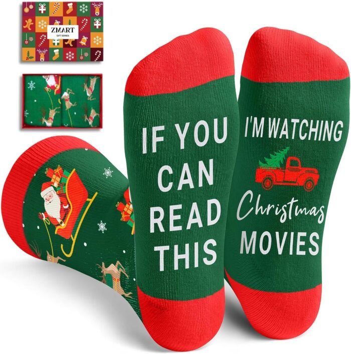 Zmart Funny Socks For Men Women - Outdoorsman Gifts For Golfing Hunting Fishing Lovers, Christmas Stocking Stuffers