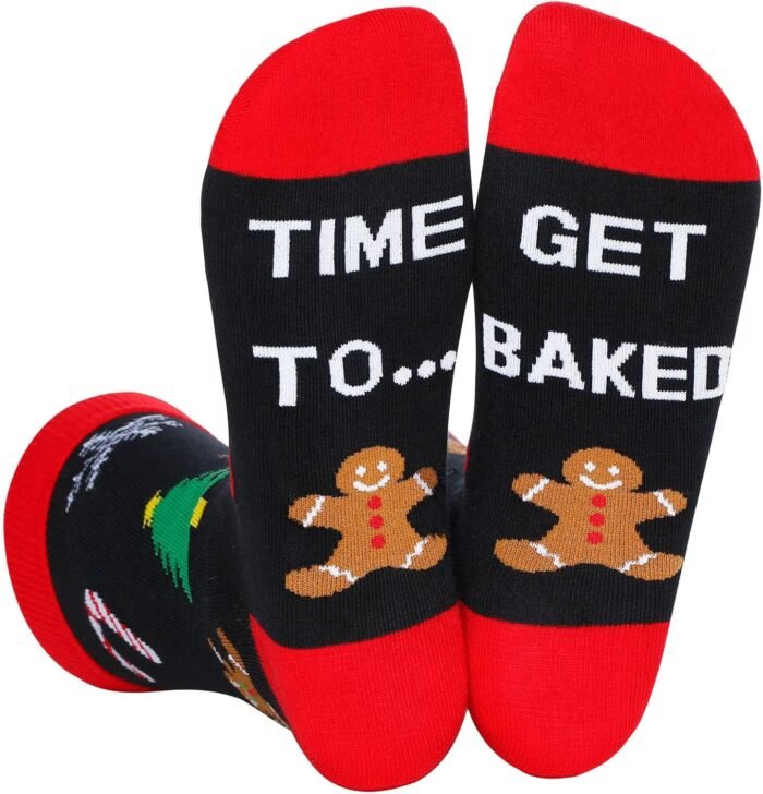 IRISGOD Funny Christmas Socks for Men & Women - Novelty Xmas Gifts - Cool Stocking Stuffers