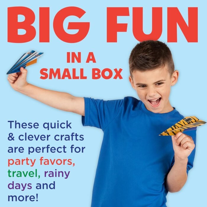 Creativity for Kids Paper Airplane Squadron - Create 20 Paper Airplanes, Crafts for Boys and Girls, Stocking Stuffers and Gift for Boys, Kids Activities for Ages 6-8+ - Image 6