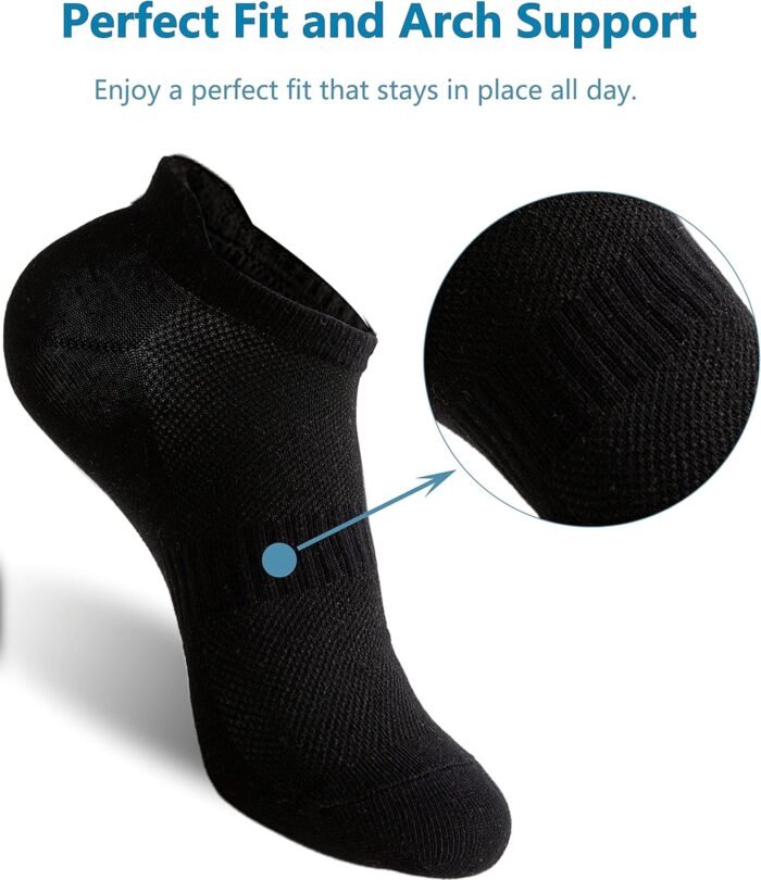 Irisbear Ankle Socks for Women, Running Athletic Low Cut Tab Socks Sports No Show Socks 6-Pairs - Image 4