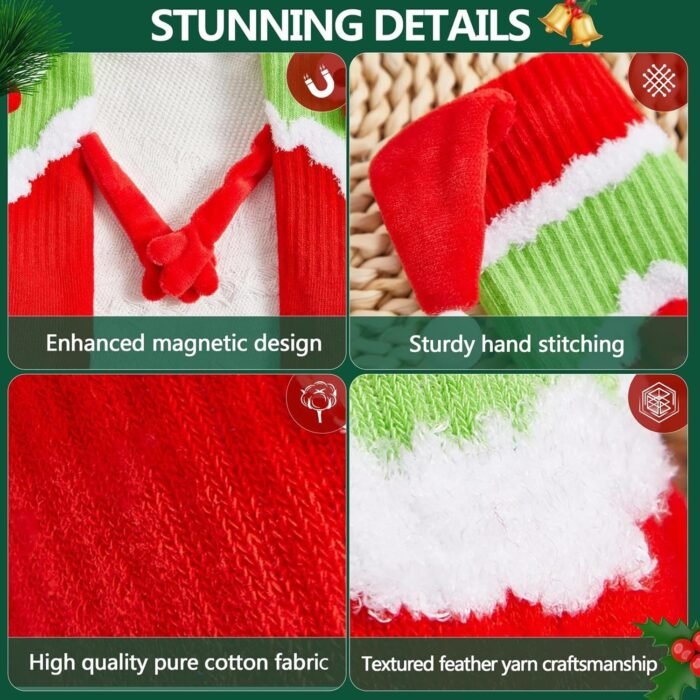 Awoscut Holiday Stockings Novelty Hand In Hand Cute Holiday Gifts Socks Family Couple Matching Xmas Socks for Adult Kid - Image 6