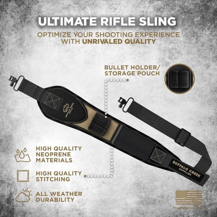 2 Point Sling with Adjustable Length and Max Grip Non-Slip Technology for Outdoor Sports, Hunting, Range - Image 3
