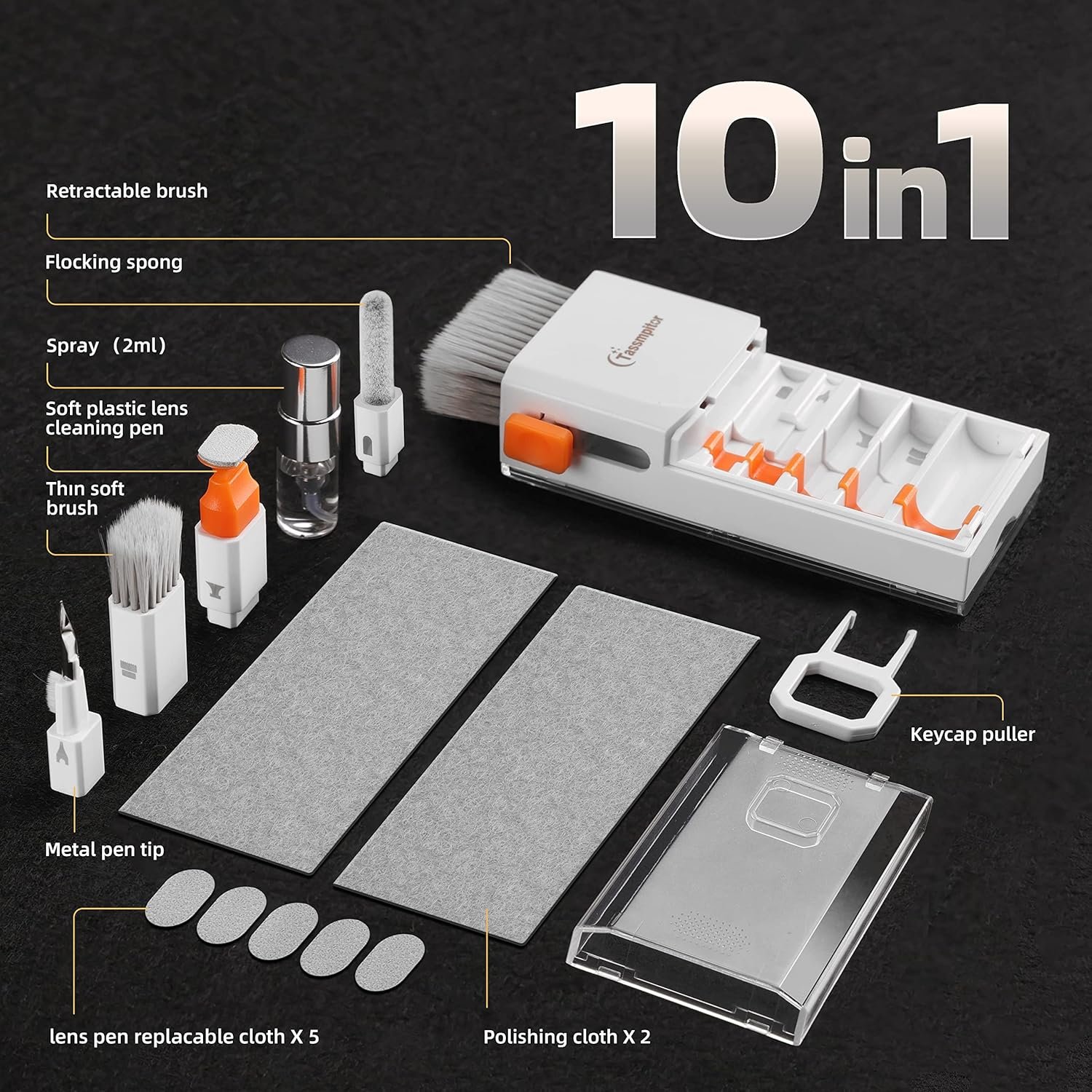 Laptop Cleaning Kit Keyboard Cleaner, Keyboard Cleaning Kit Electronics Cleaning Tool for MacBook iPad Phone iPhone Pro, Brush Tool for Tablet, Computer, PC, TV Camera Lens Computer Vacuum Keyboard - Image 5