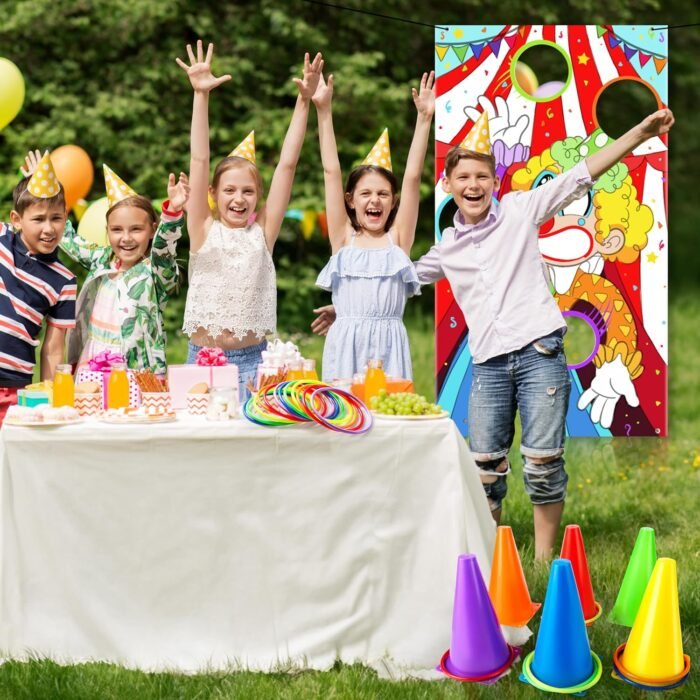 JOYIN 31PCS 3 in 1 Carnival Games, Easter Ring Toss Yard Game Set, Bean Bags, Cones - Outdoor Toys for Toddlers & Kids, Children's Indoor Play, Family Fun Games, Kids Party Cornhole Set, Lawn Games - Image 6