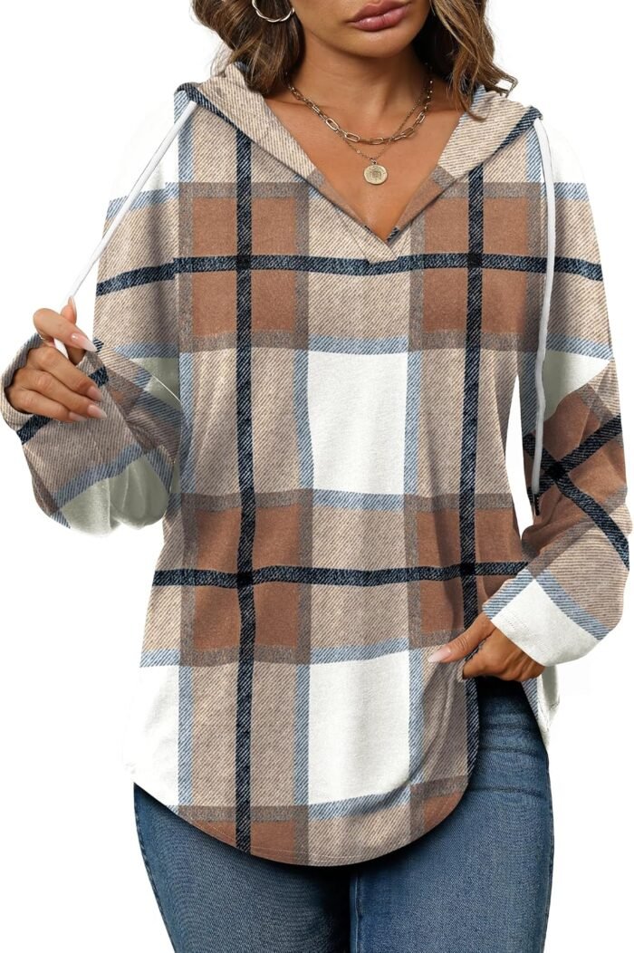 Bofell Womens Fashion Tops Hoodies for Women Pullover Oversized Sweatshirts Long SLeeve Shirts Loose Fit - Image 2