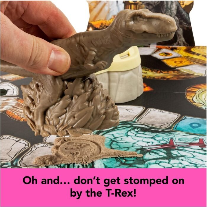 Spin Master Games, Jurassic World Dominion, Stomp N’ Smash Board Game Sensory Dinosaur Toy with Kinetic Sand, Christmas Gifts for Kids, for Ages 5+ - Image 5