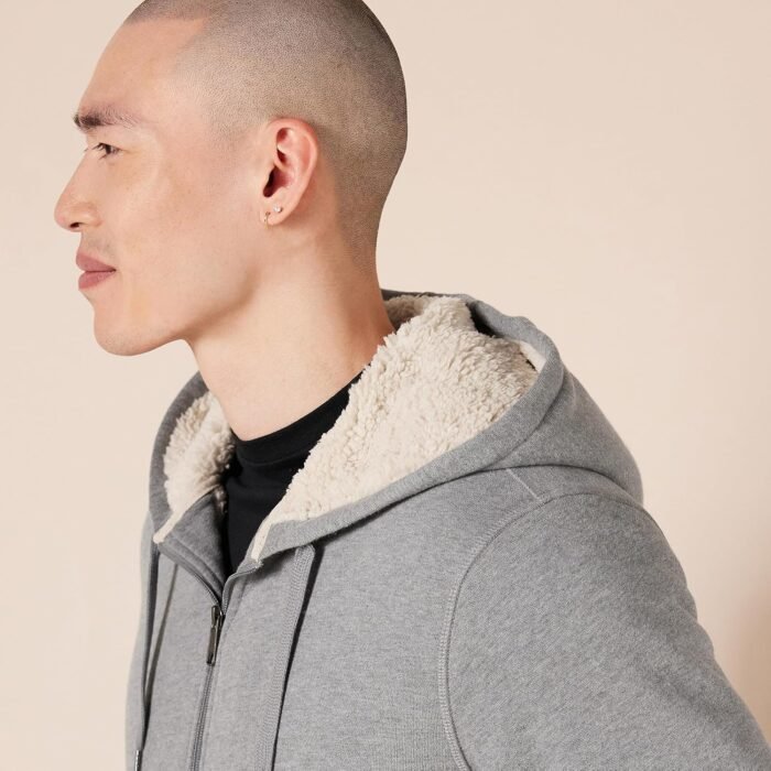 Amazon Essentials Men's Sherpa-Lined Full-Zip Fleece Hoodie - Image 4
