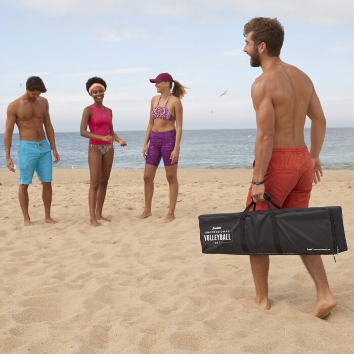Franklin Sports Outdoor Volleyball Net Sets - Beach + Backyard Portable Volleyball Net with Poles - Complete Outdoor Volleyball Sets with Net + Volleyball Included - Image 6