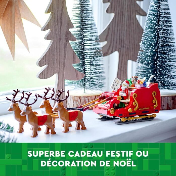 LEGO Santa's Sleigh - Building Toys for Kids, Boys & Girls, Ages 9+ - Indoor Christmas Decorations for Home W/Santa Claus Figurine & Reindeer - Gifts for Boys & Girls - 40499 - Image 6